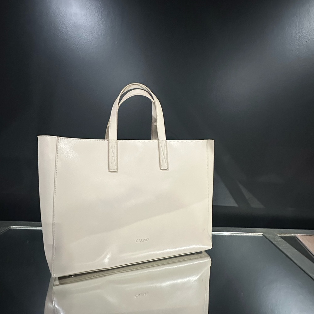 Calpak Beige Laptop Tote